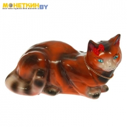 Копилка «Кошка Ляля» большая глянец оранжевый