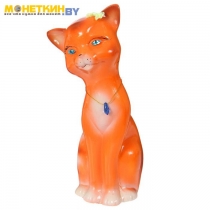 Копилка «Кошка Лиза» большая глянец оранжевый